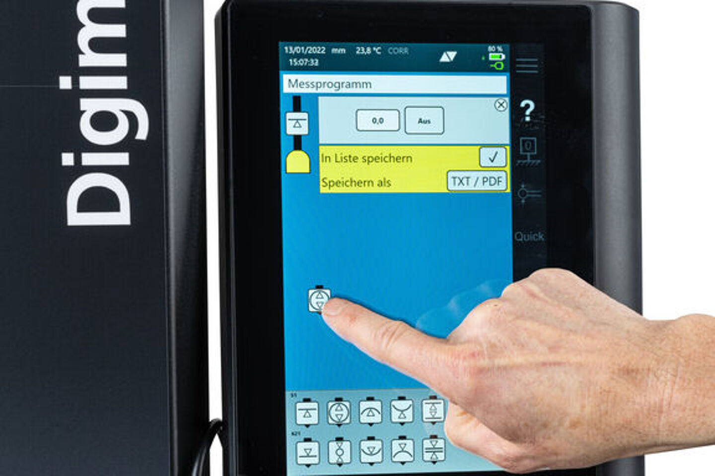 Le Digimar 817 CLT est équipé d'un écran tactile. 